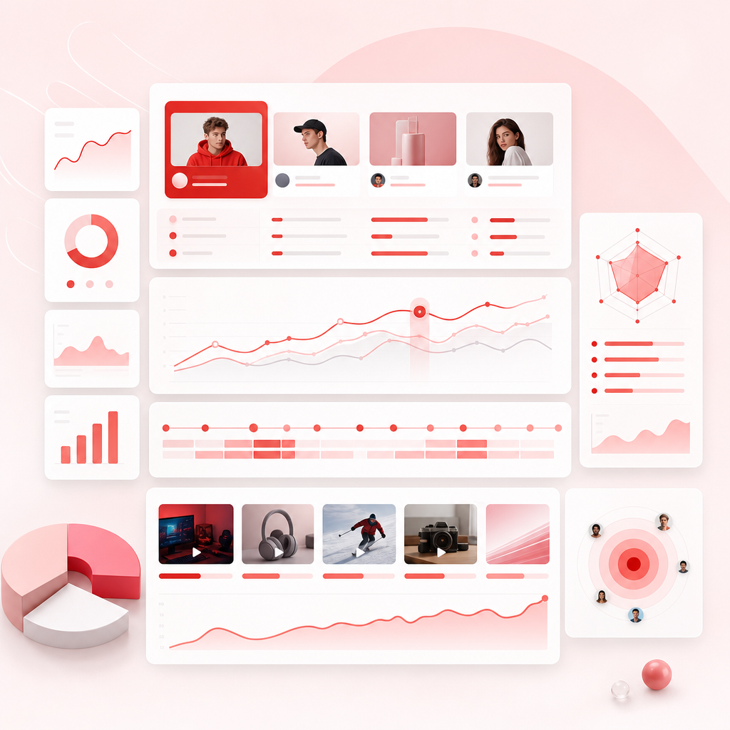 Modern analytics illustration representing market benchmarking and hypothesis validation dashboards.