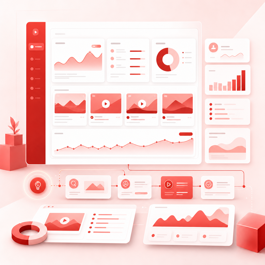 Dashboard illustration showing trending search demand and content gap opportunities.