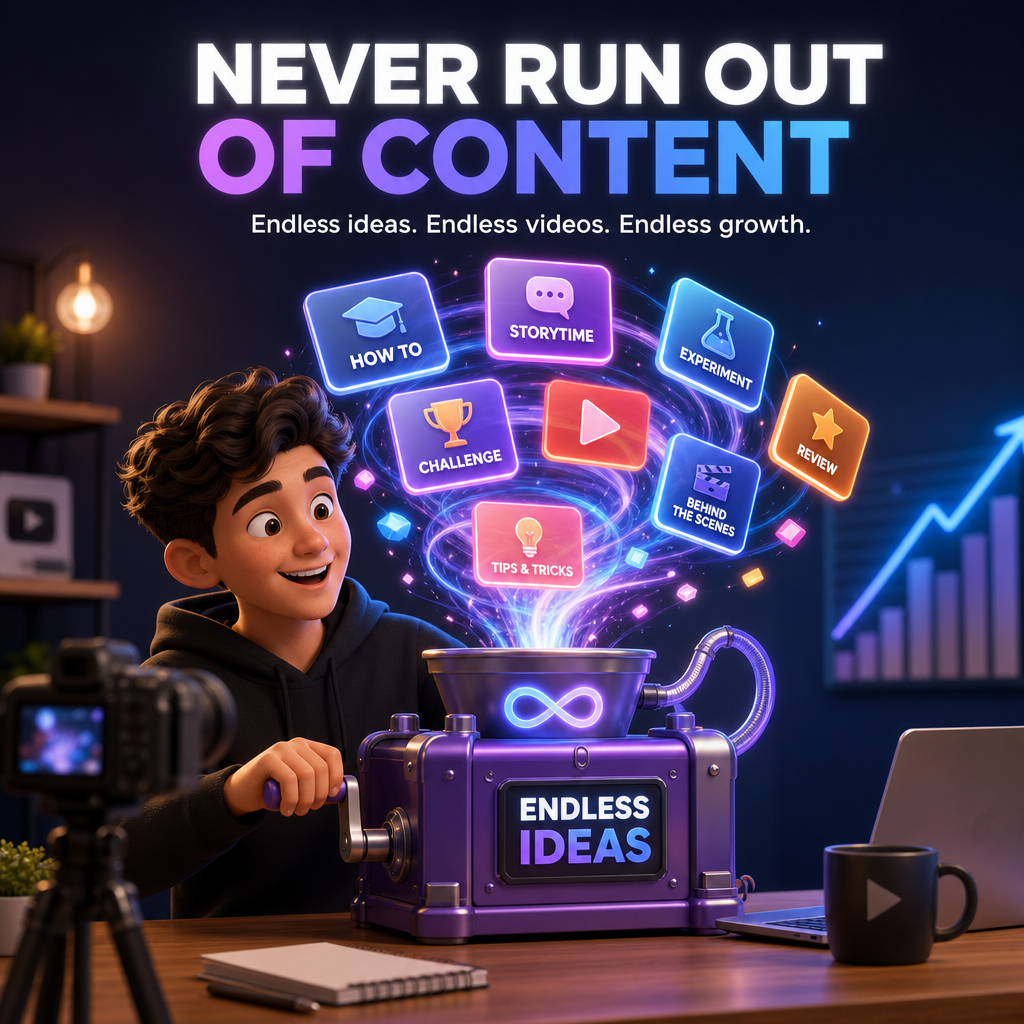 Hero Section: Never Run Out of Content