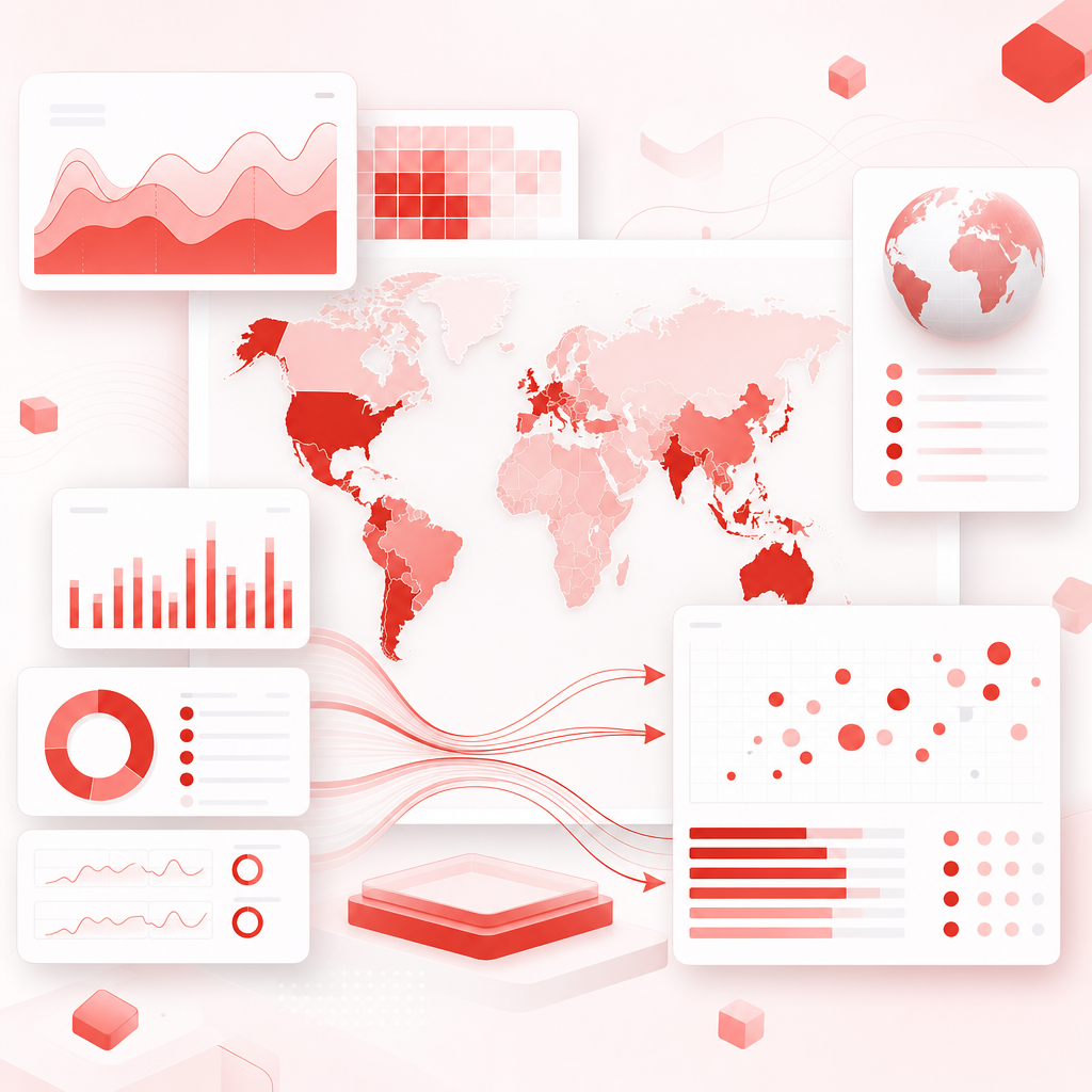 Clean dashboard illustration representing real YouTube trend datasets by region and language.