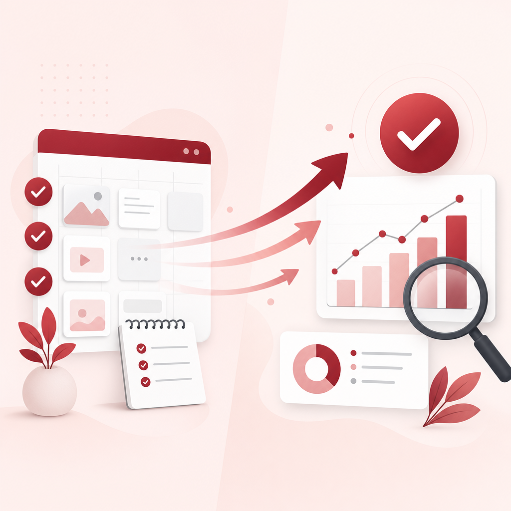 Illustration representing validating long-form YouTube topics with momentum signals and structured planning.