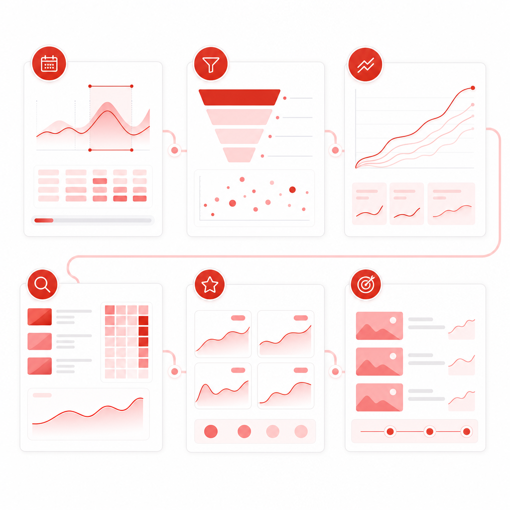 Abstract workflow illustration representing a step-by-step channel audit process.