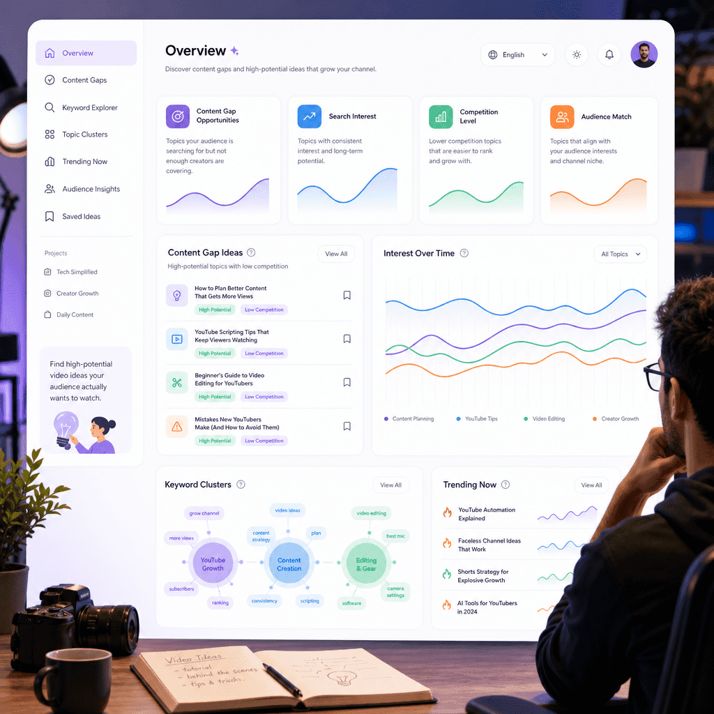 GapTube.ai — Find Trending YouTube Video Ideas with AI visual 2