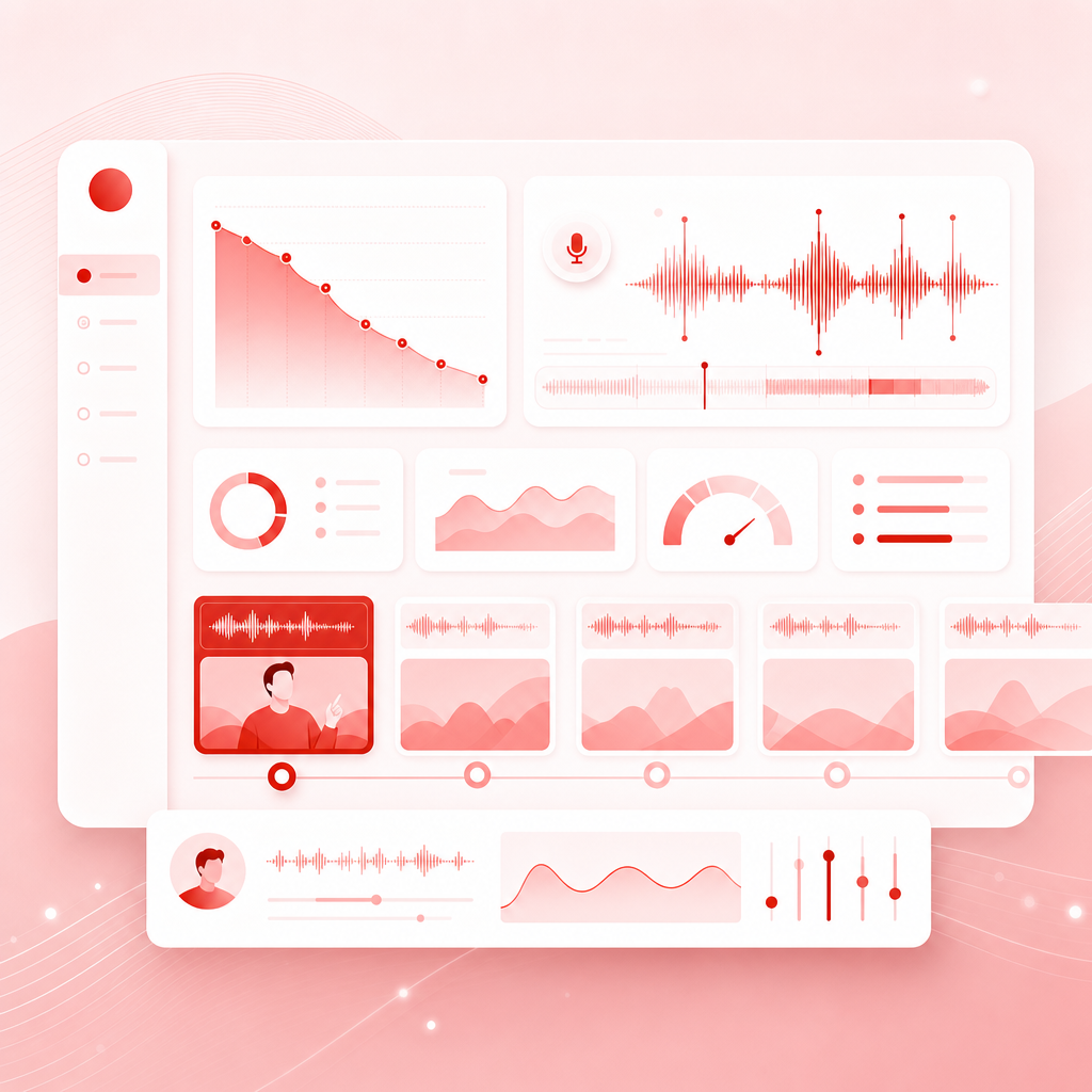 Dashboard illustration for optimizing text-to-speech delivery with retention data.