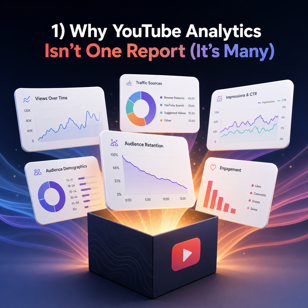1) Why YouTube Analytics Isn’t One Report (It’s Many)