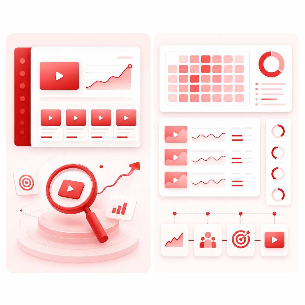 Abstract dashboard illustration representing content opportunity discovery and gap signals.