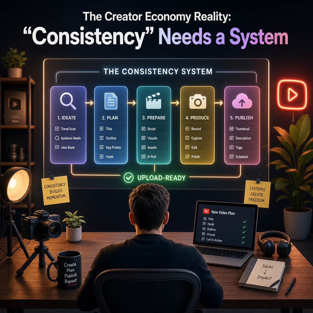 The Creator Economy Reality: “Consistency” Needs a System