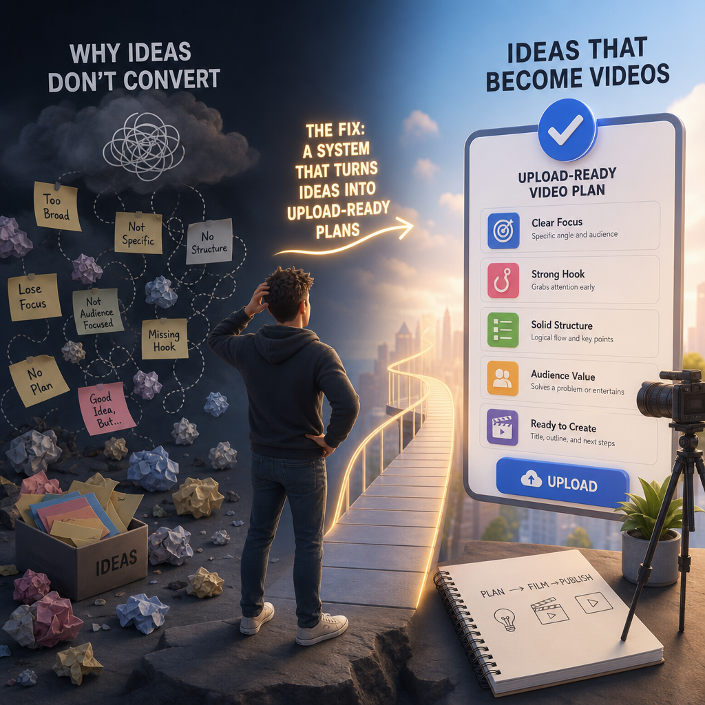 Why Your Ideas Don’t Convert Into Videos (And How to Fix It)