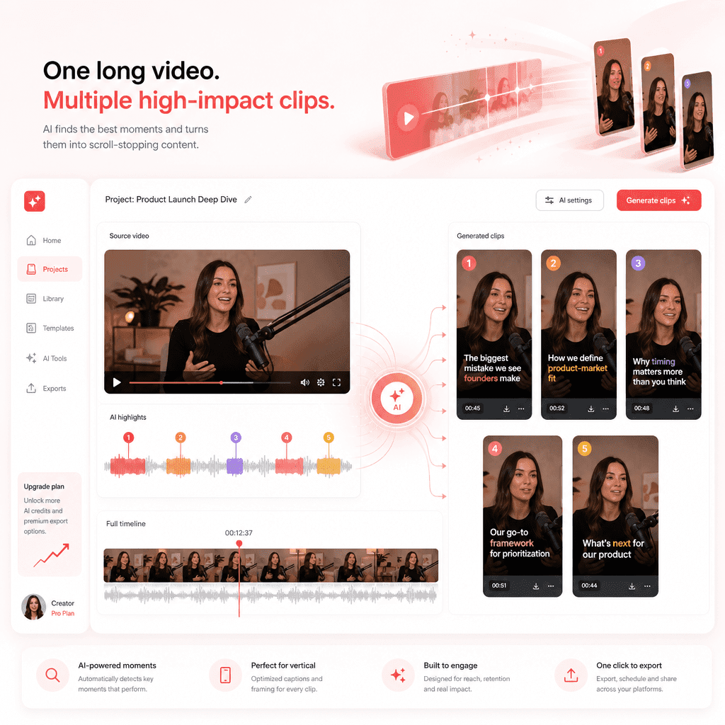 Vizard Clips — Multiply Your Content Output visual 1