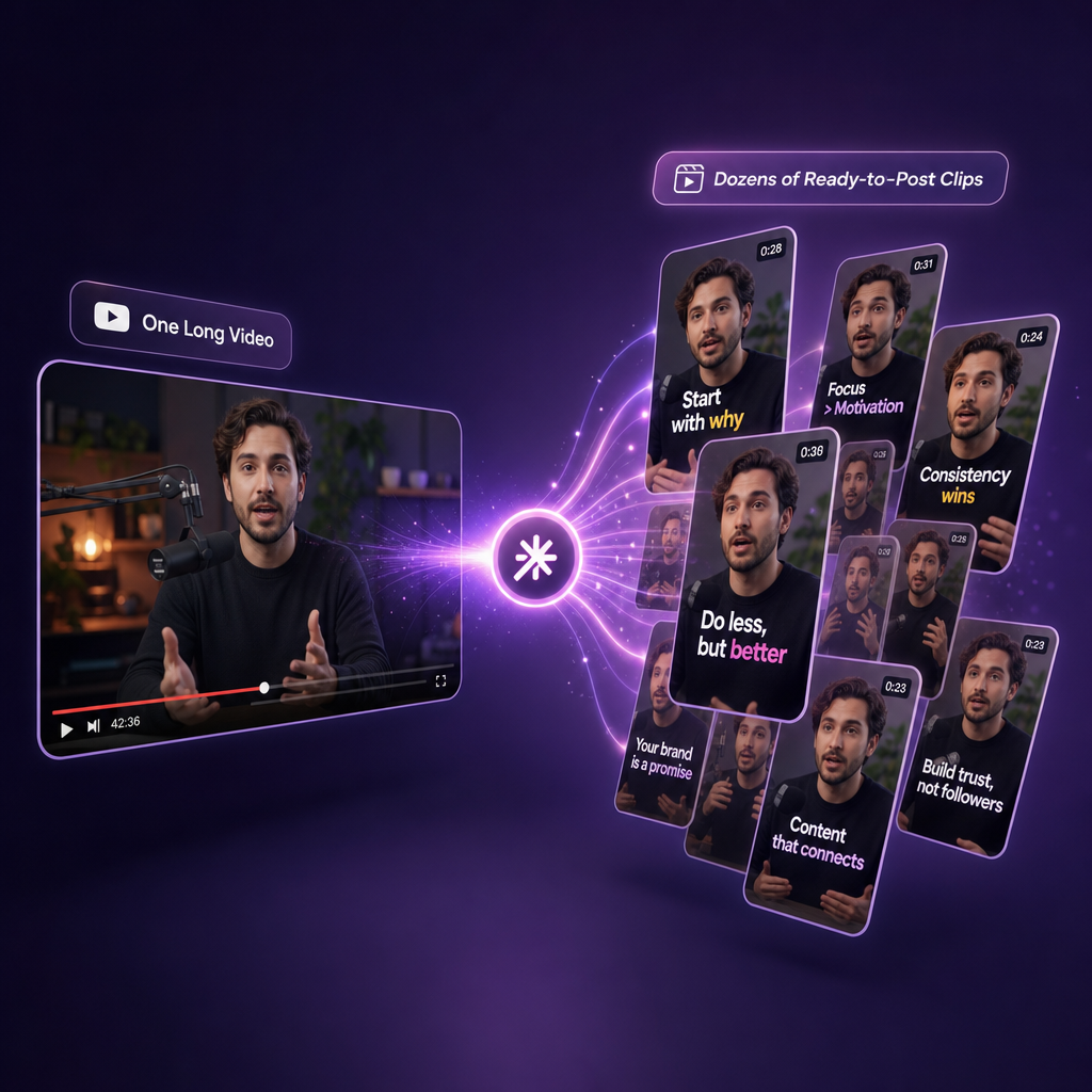 Turn One Long Video Into Dozens of Ready-to-Post Clips