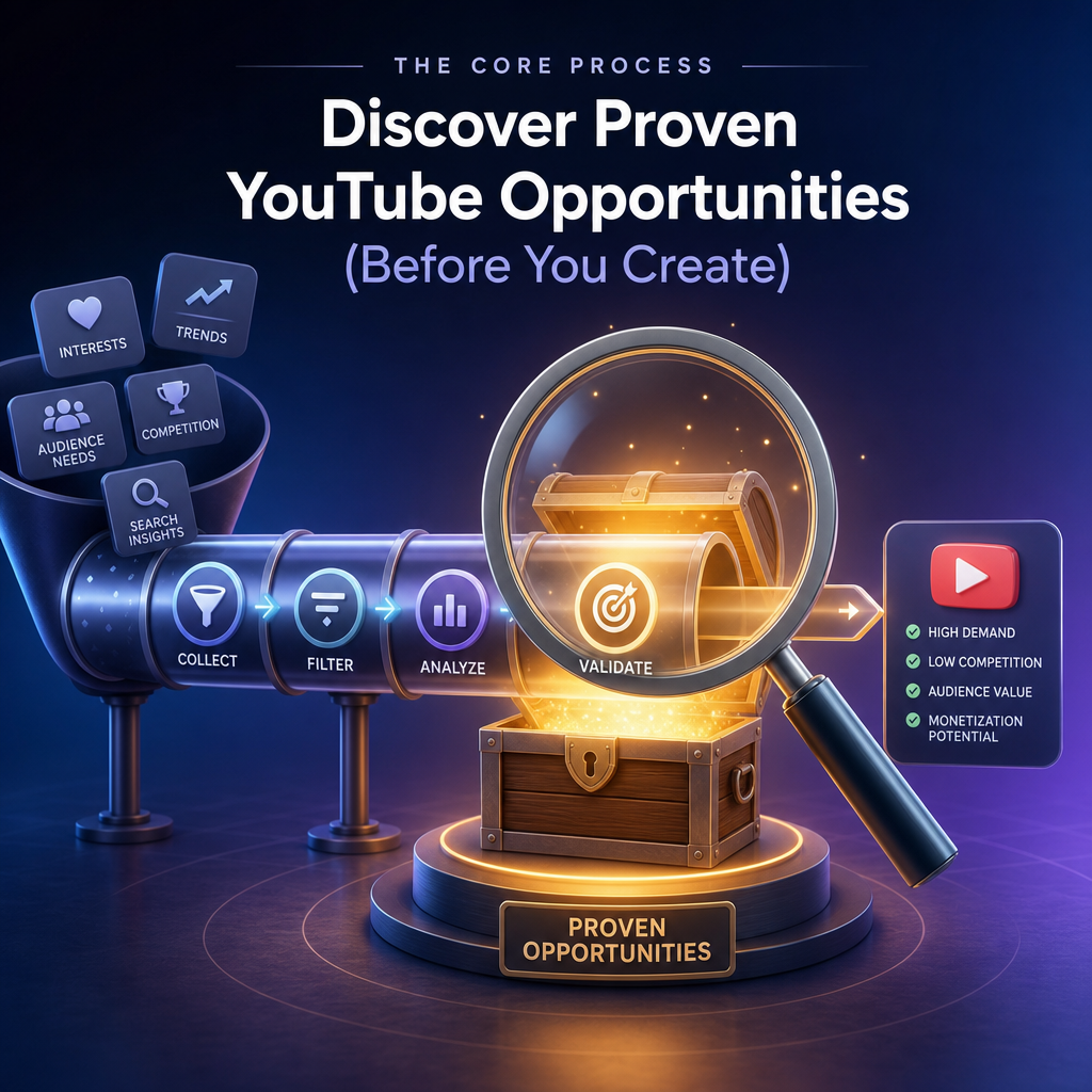 The Core Process: Discover Proven YouTube Opportunities (Before You Create)