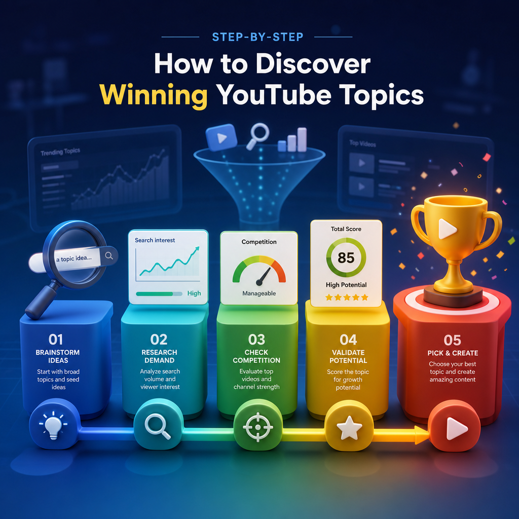 Step-by-step: How to discover winning YouTube topics