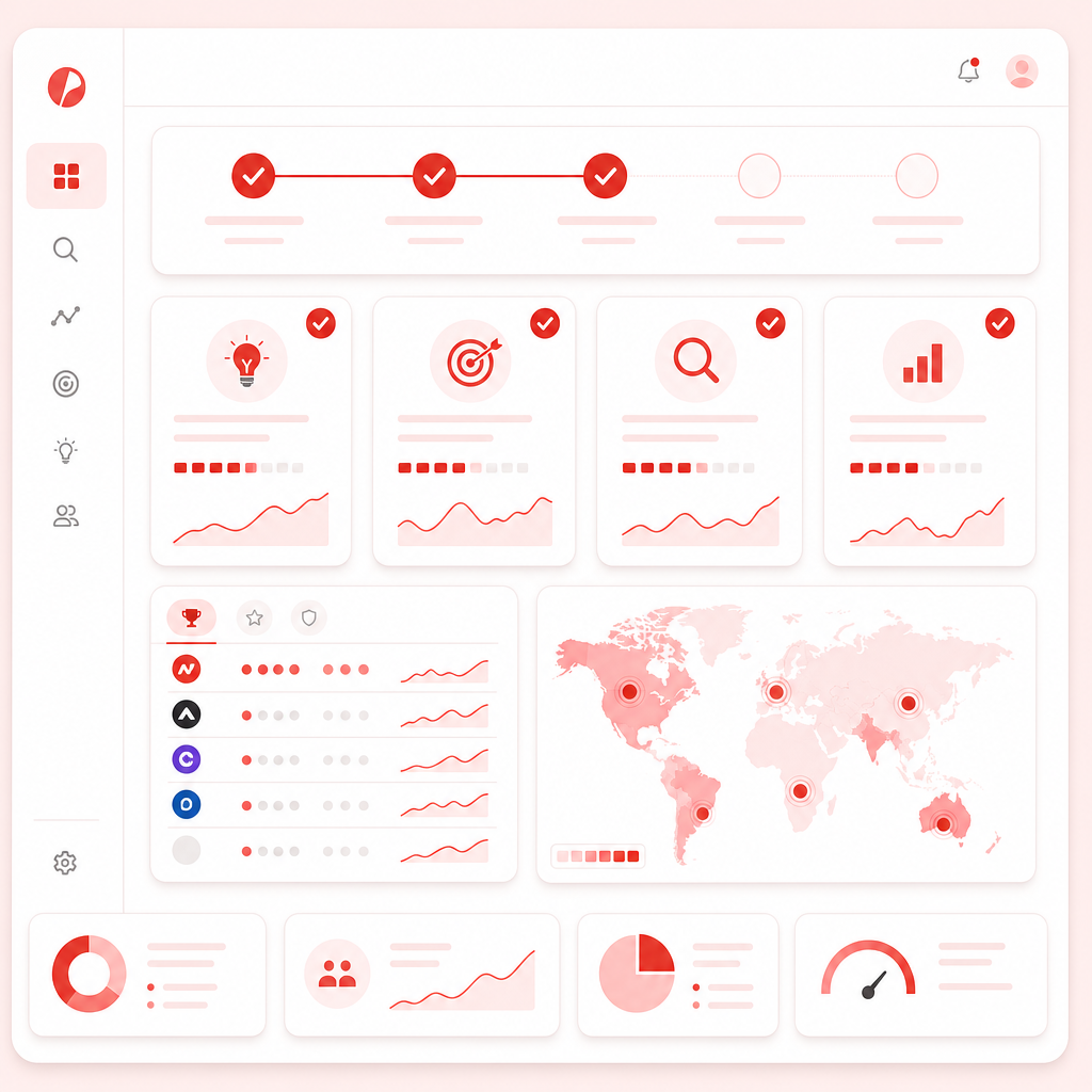 Illustration of a data-driven workflow for validating YouTube topics for SaaS marketing teams.