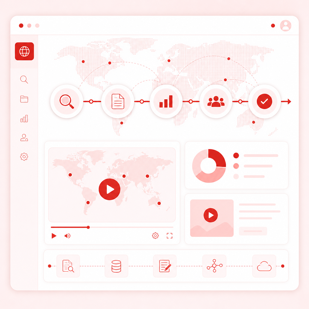 Illustration representing a real-time YouTube research workflow and proven performance patterns.