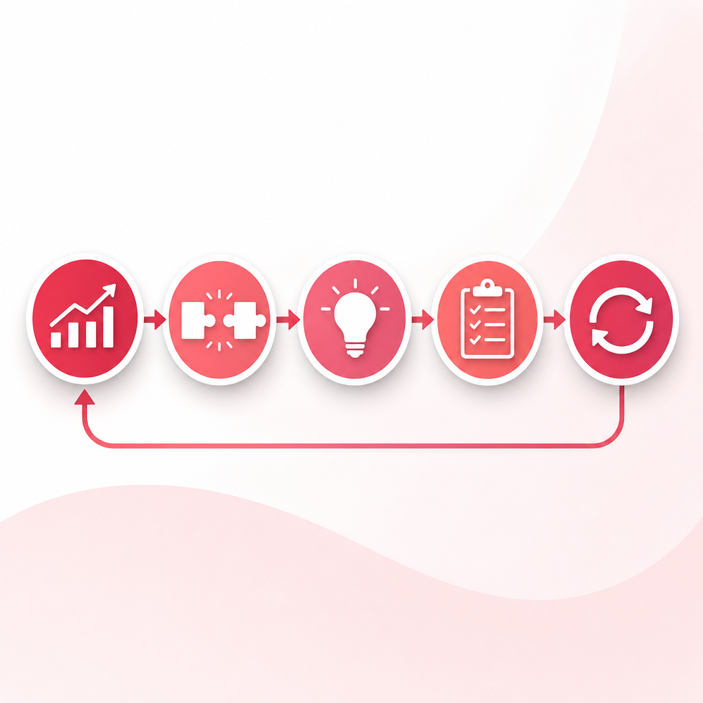 Illustration of GapTube.ai workflow from trend to content gap to video idea.