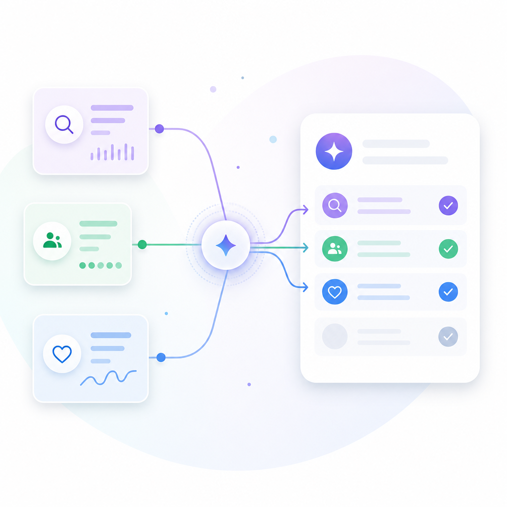 Illustration representing extracting YouTube video data for keywords, competitors, engagement, and angles.